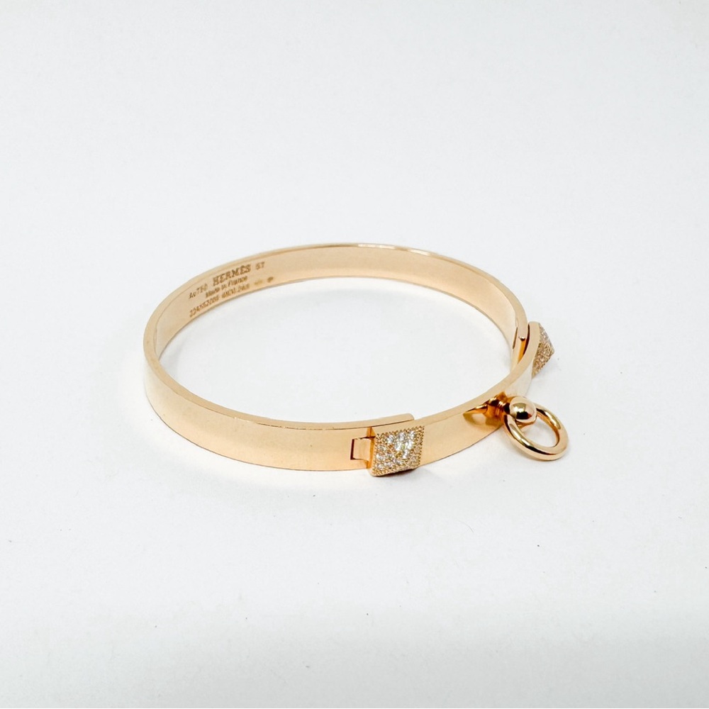 Hermès Rose Gold Collier de chien bracelet, small model - Picture 4 of 8